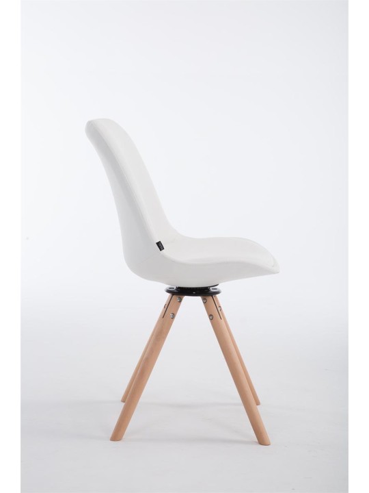 Calais Visitor Chair Roterbar Natura Rund, hvid