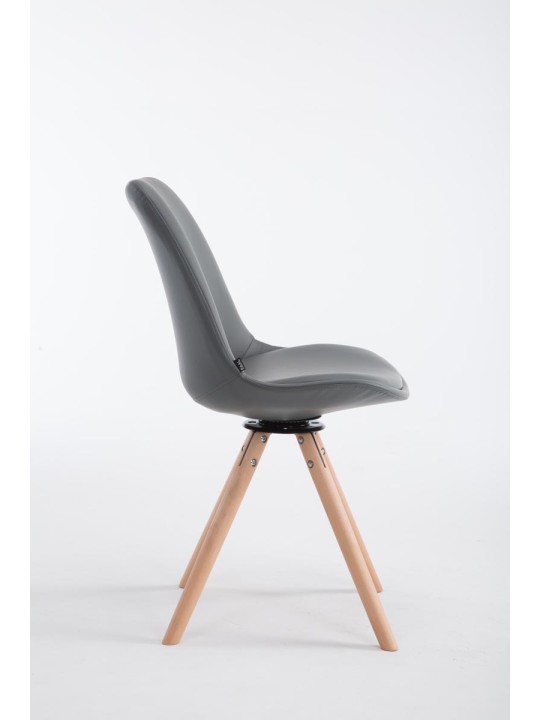 Calais Visitor Chair Roterbar Natura Rund, grå