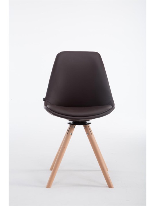 Calais Visitor Chair Roterbar Natura Rund, brun