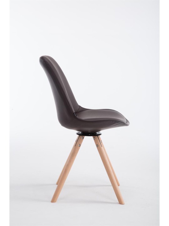 Calais Visitor Chair Roterbar Natura Rund, brun