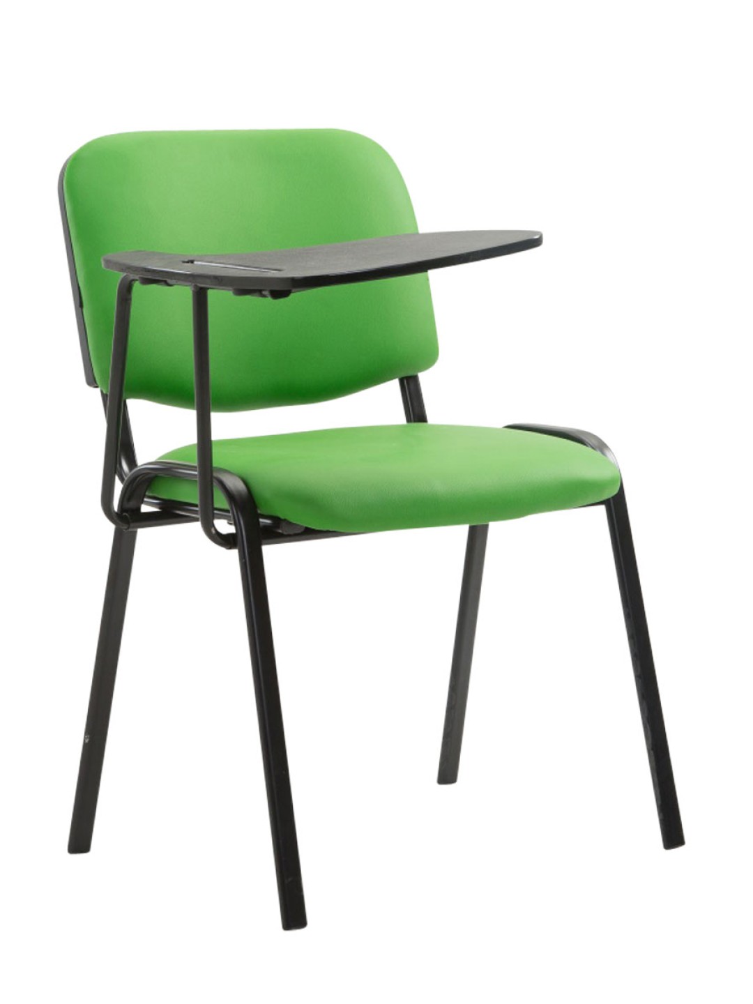 Ken stol med klapbord imiteret læder, grøn