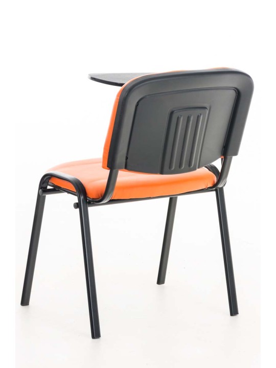 Ken stol med klapbord imiteret læder, orange
