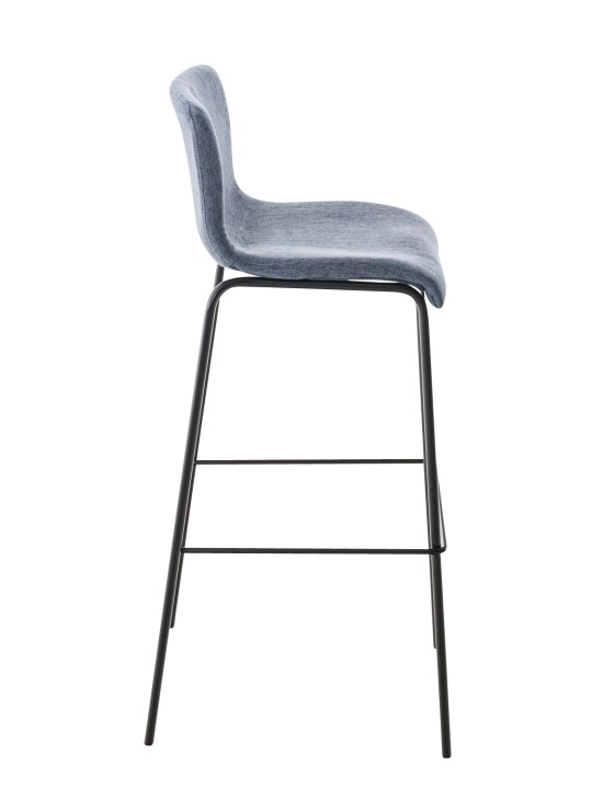 Barstol Hoover stof 4 fods stel, blå