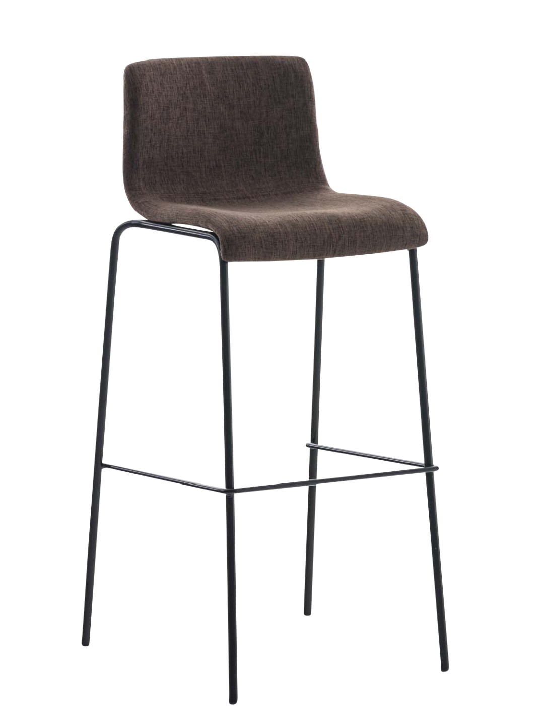 Barstol Hoover stof 4 fods stel, brun