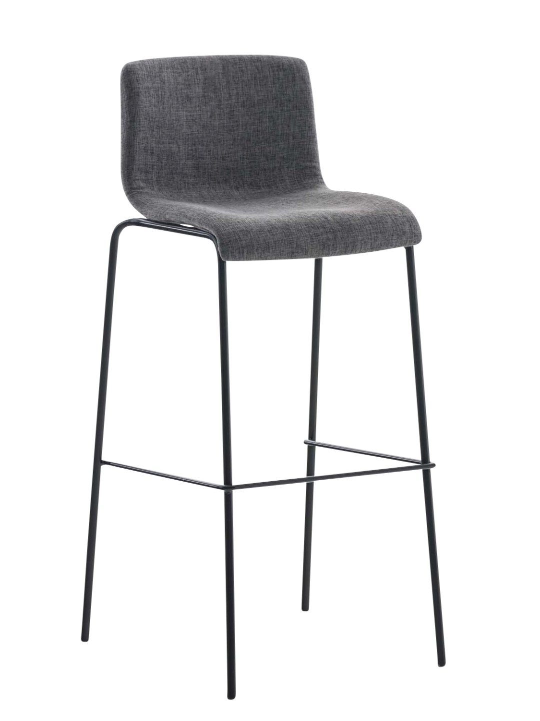 Barstol Hoover stof 4 fods stel, lysegrå