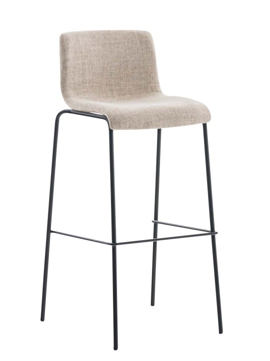 Sæt med 2 barstole Hoover stof 4 fods stel, creme