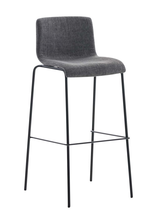 Sæt med 2 barstole Hoover stof 4 fods stel, lysegrå