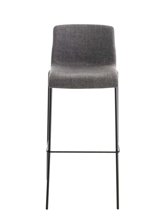 Sæt med 2 barstole Hoover stof 4 fods stel, lysegrå