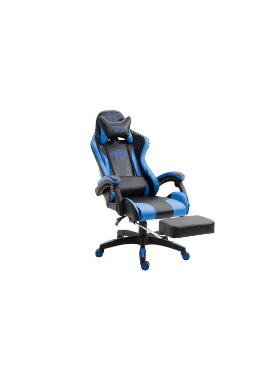Kontorstol Ignite imiteret læder, sort/blå
