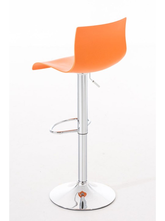 Sæt med 2 barstole Hoover plastik krom, orange Sæt med 2 barstole Hoover plastik krom, orange