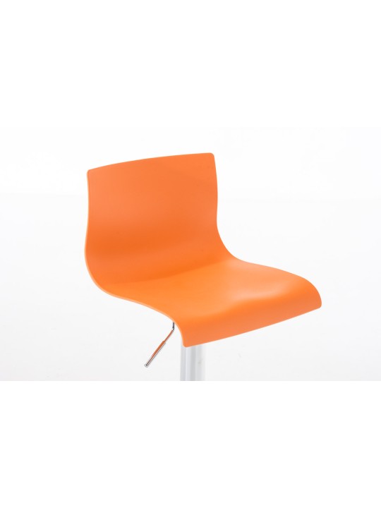 Sæt med 2 barstole Hoover plastik krom, orange Sæt med 2 barstole Hoover plastik krom, orange