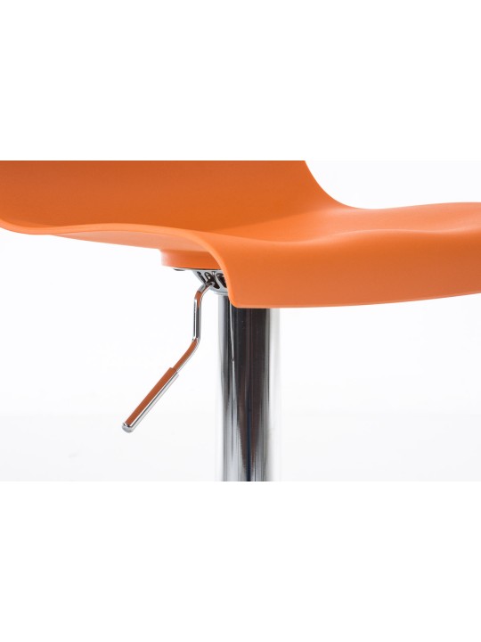 Sæt med 2 barstole Hoover plastik krom, orange Sæt med 2 barstole Hoover plastik krom, orange