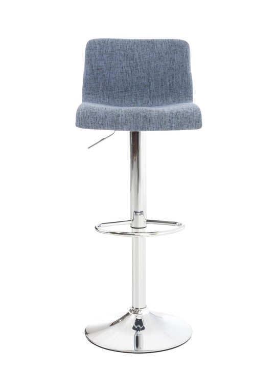 Sæt med 2 barstole Hoover stof krom, blå