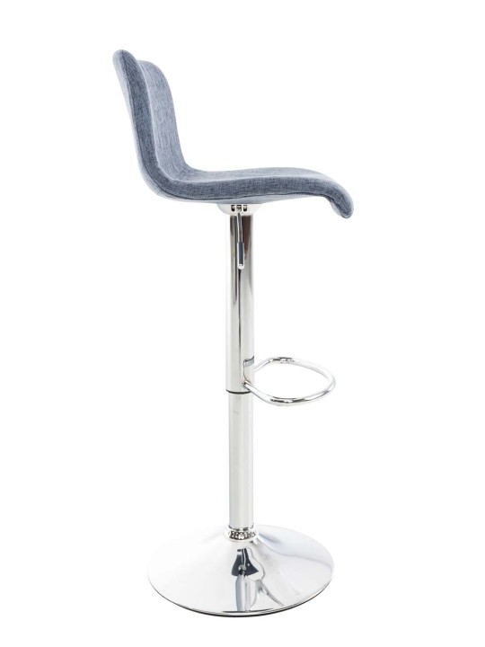 Sæt med 2 barstole Hoover stof krom, blå
