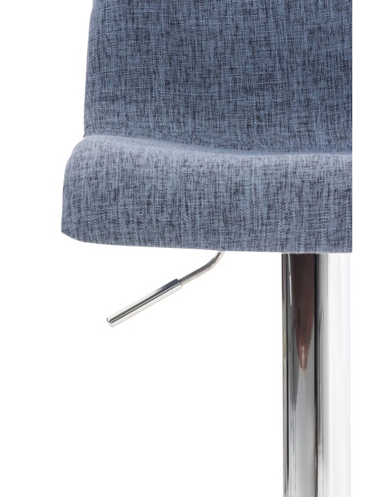 Sæt med 2 barstole Hoover stof krom, blå