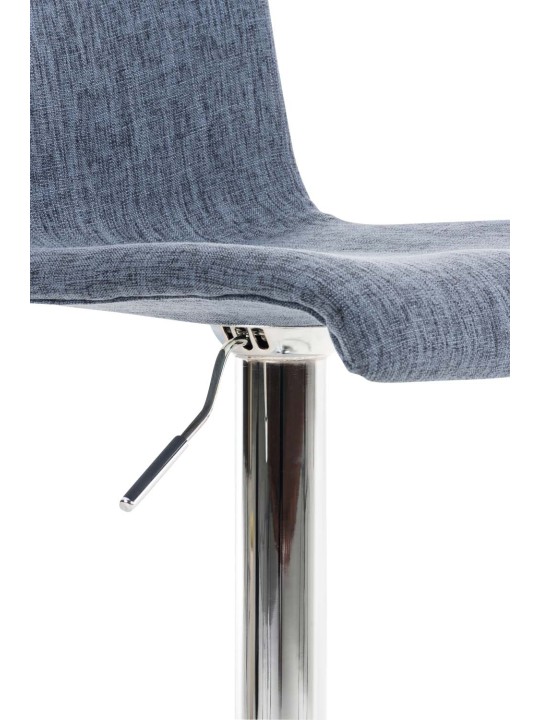 Sæt med 2 barstole Hoover stof krom, blå