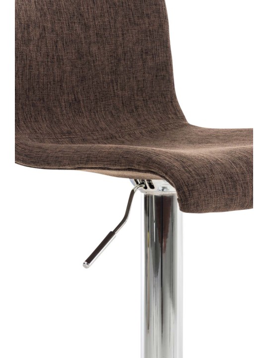 Sæt med 2 barstole Hoover stof krom, brun