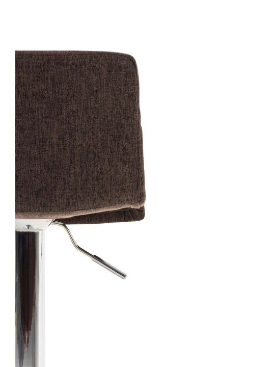 Sæt med 2 barstole Hoover stof krom, brun