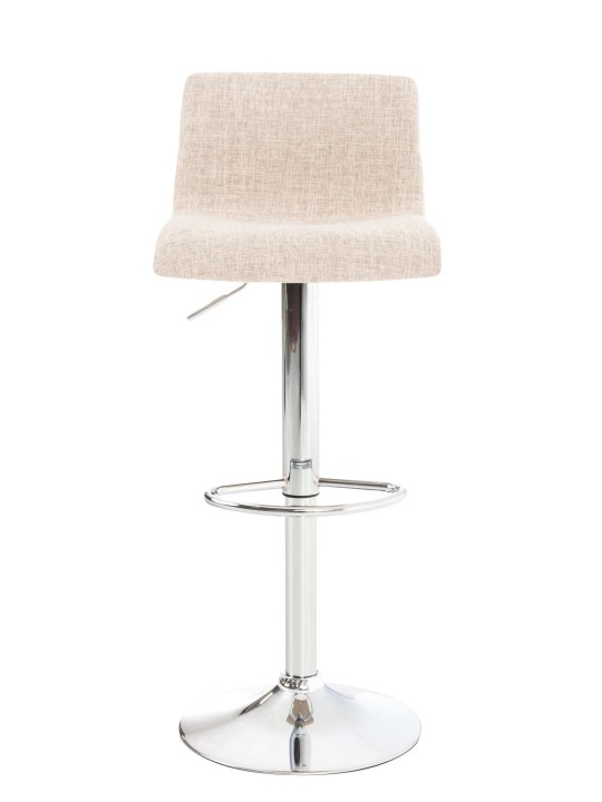 Sæt med 2 barstole Hoover stof krom, creme