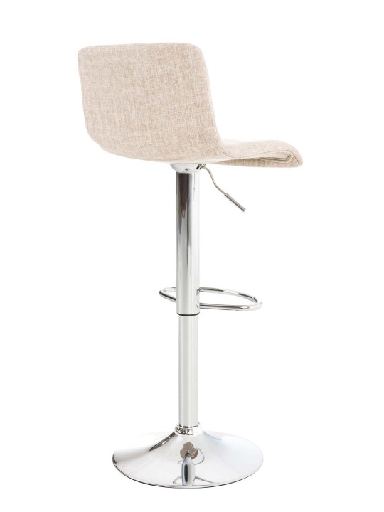 Sæt med 2 barstole Hoover stof krom, creme