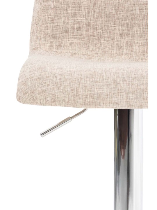 Sæt med 2 barstole Hoover stof krom, creme