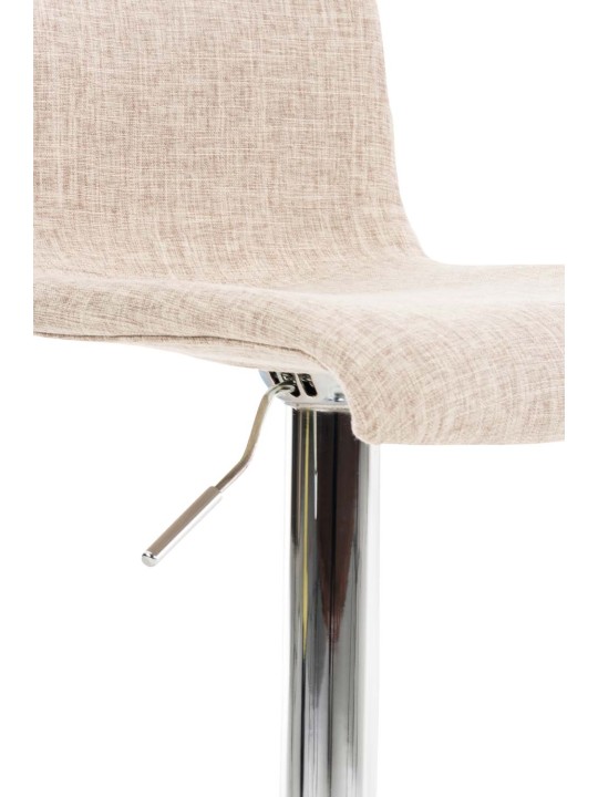 Sæt med 2 barstole Hoover stof krom, creme
