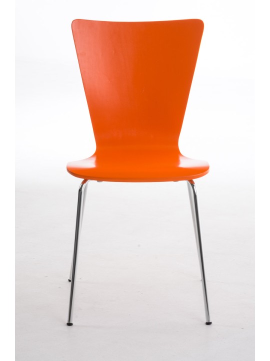 Sæt med 4 besøgsstole Aaron, orange