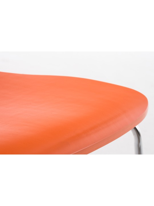 Sæt med 4 besøgsstole Aaron, orange