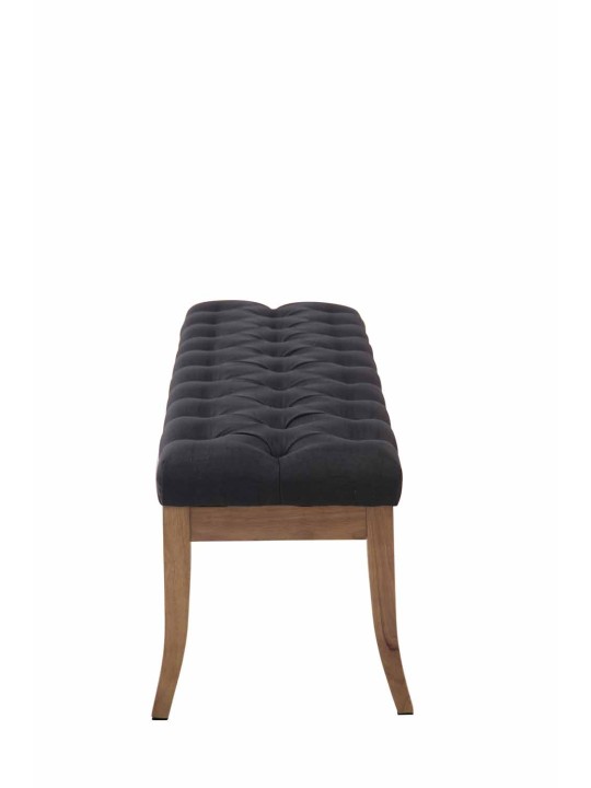 Bænk Ramses stof antik-let 120 cm, sort
