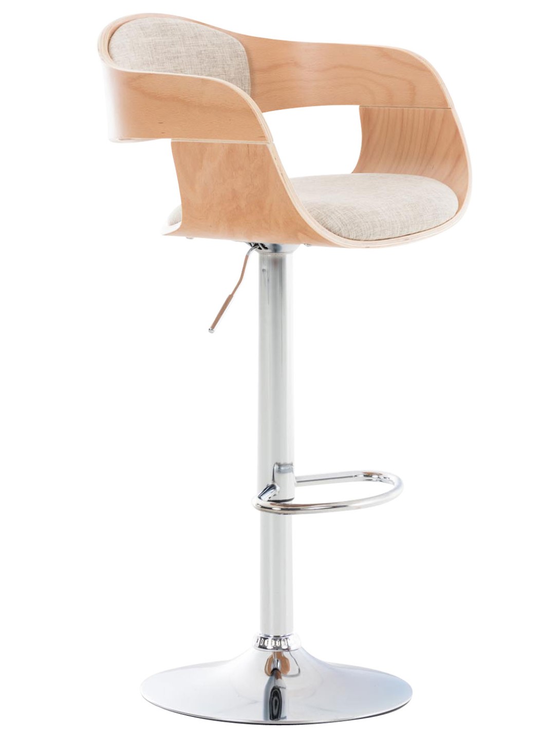 Barstol Kingston C stof, natur/creme