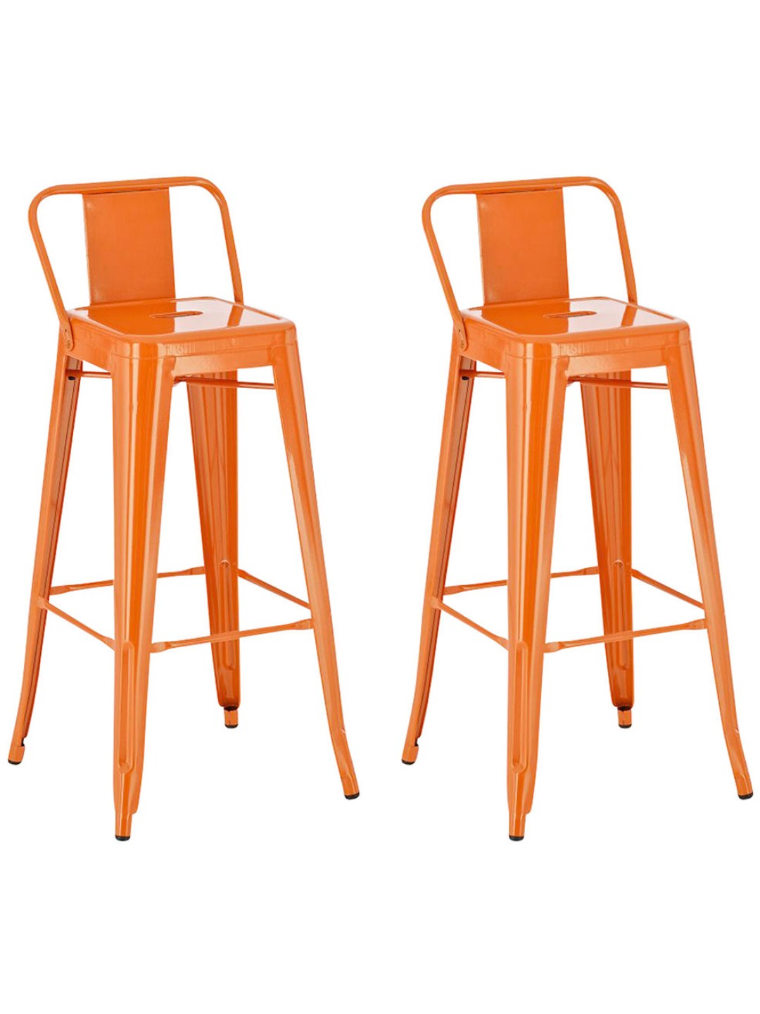 Sæt med 2 barstole Mason, orange