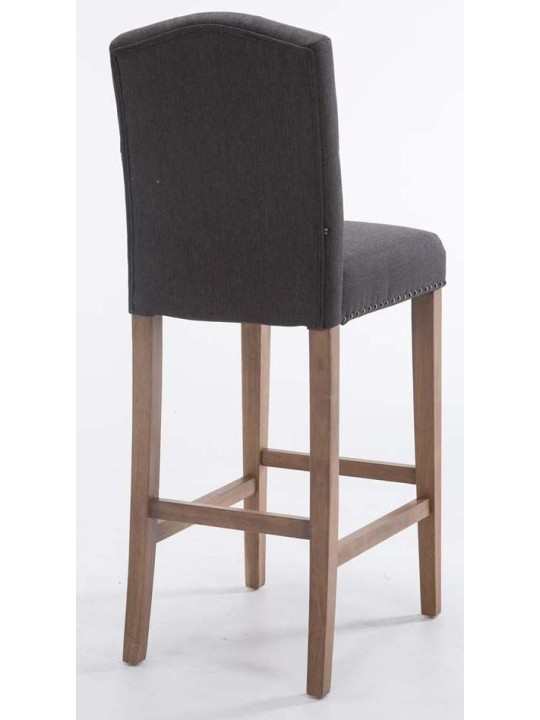 Sæt med 2 barstole Louise stof antique-light, mørkegrå