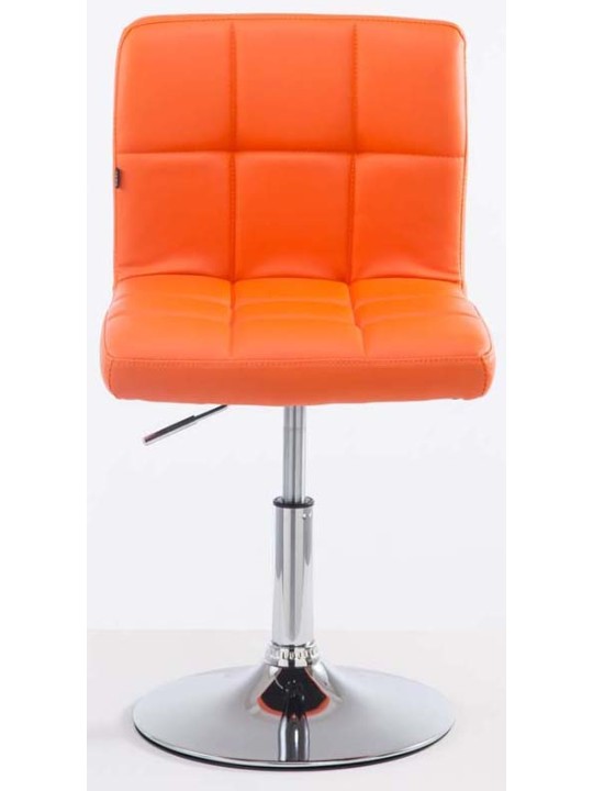 Sæt med 2 barstole Palma V2 imiteret læder, orange