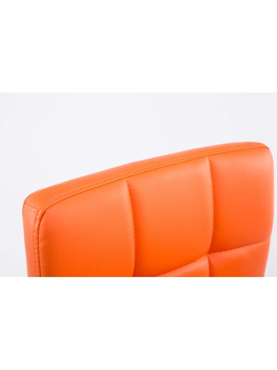 Sæt med 2 barstole Palma V2 imiteret læder, orange