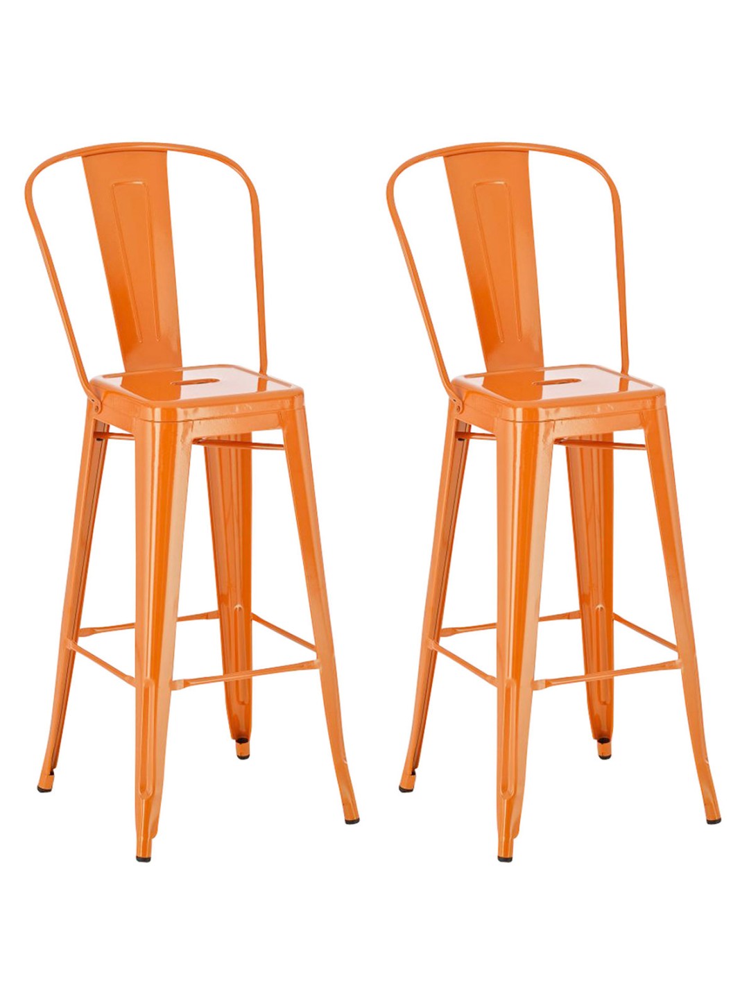 Sæt med 2 barstole Aiden, orange