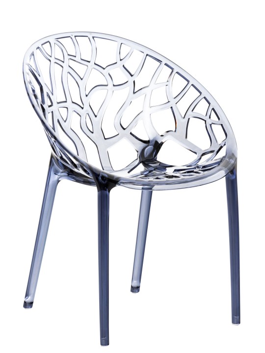 Stabelstol CRYSTAL, grå