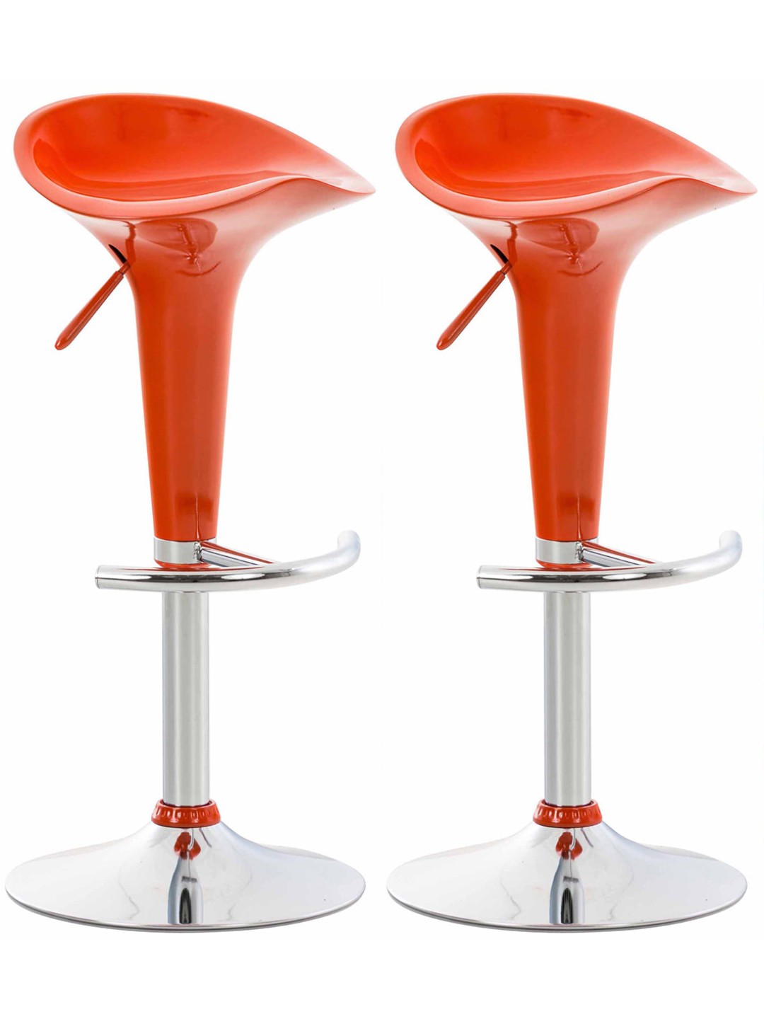 Sæt med 2 barstole Sadel, orange