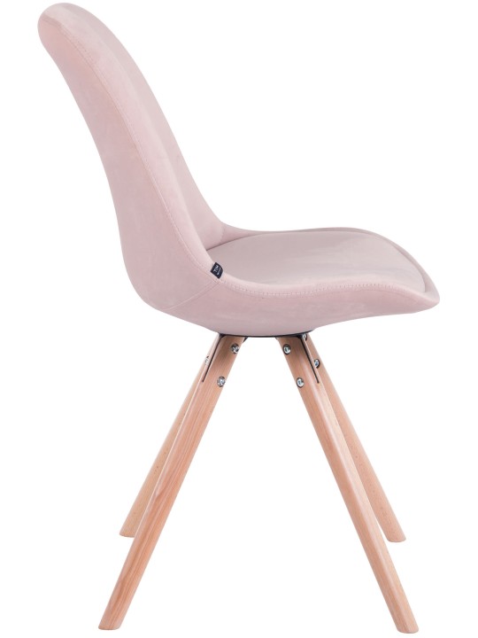 Besøgsstol Toulouse fløjl rund natur, pink