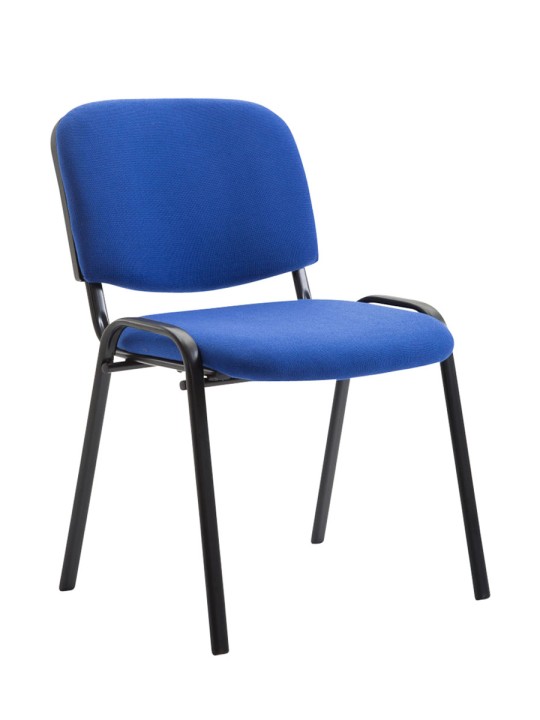 Sæt med 4 besøgsstole Ken stof, blå