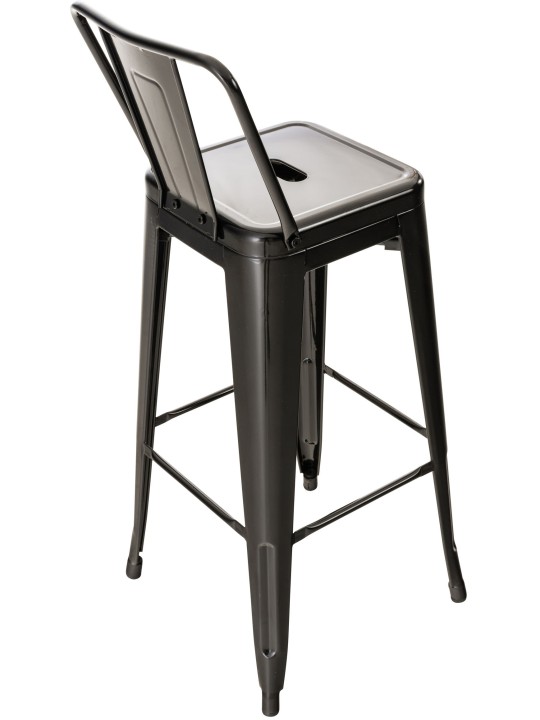 Sæt med 2 barstole Mason, sort