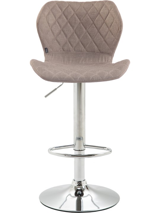 Sæt med 2 barstole Korkstof Krom, taupe