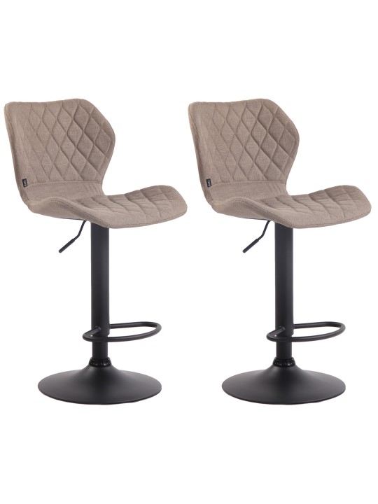 Sæt med 2 barstole korkstof, taupe Sæt med 2 barstole korkstof, taupe