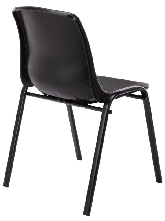 Sæt med 4 stabelstole Nowra plast, sort