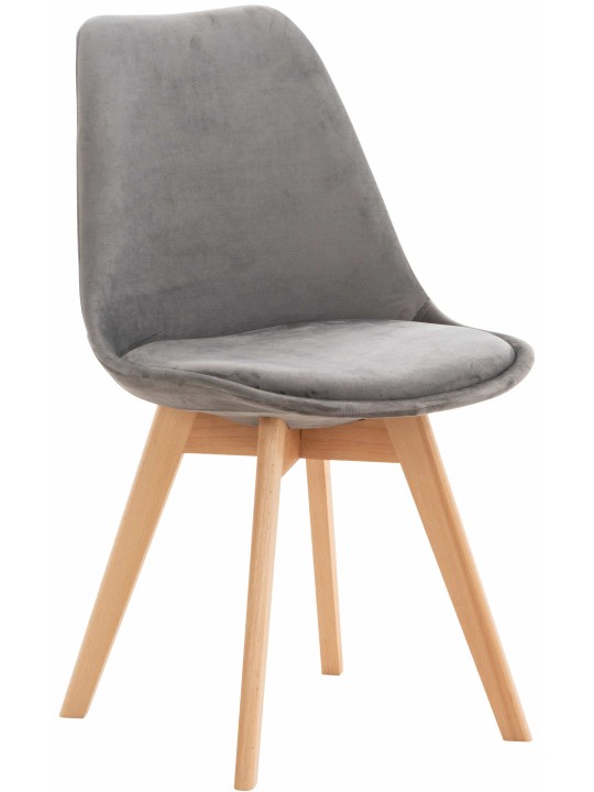 Stol Linares Velvet, grå