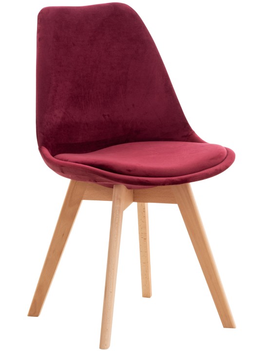 Stol Linares Velvet, bordeaux