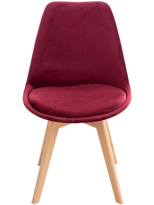 Stol Linares Velvet, bordeaux