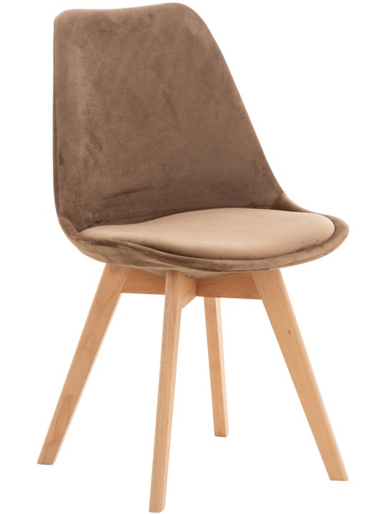Stol Linares Velvet, brun