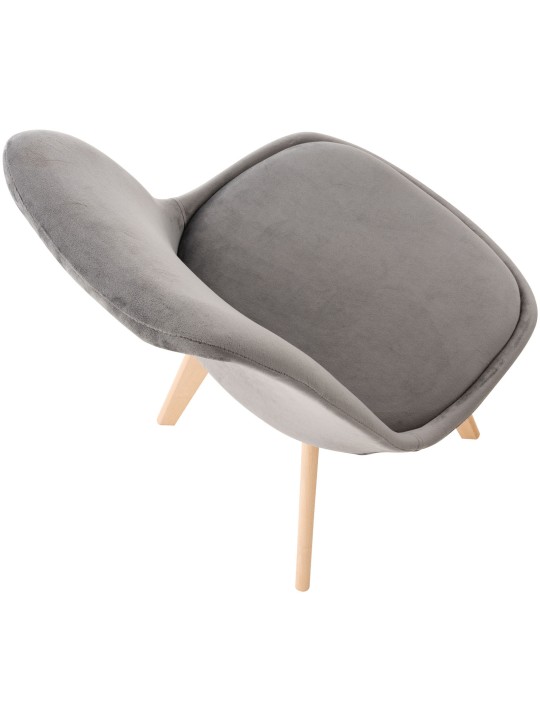 Stol Linares Velvet, grå