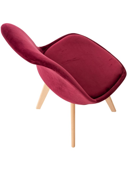 Stol Linares Velvet, bordeaux