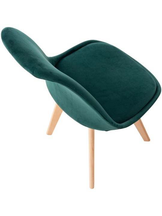 Stol Linares Velvet, grøn
